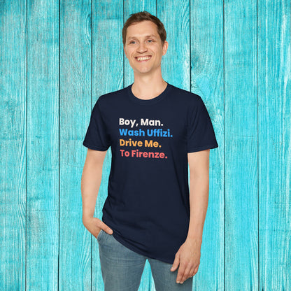 YEM Boy Man Wash Uffizi T-Shirt | Unisex Concert Tee – alternate view 9