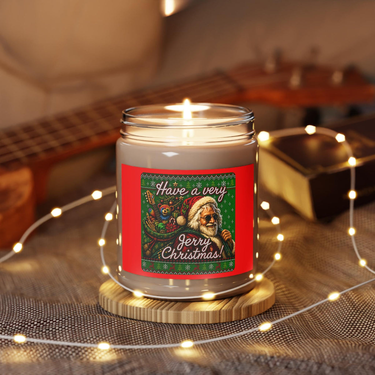 Have a Very Jerry Christmas Santa Candle | Soy Candle, 9oz Jar – alternate view 2