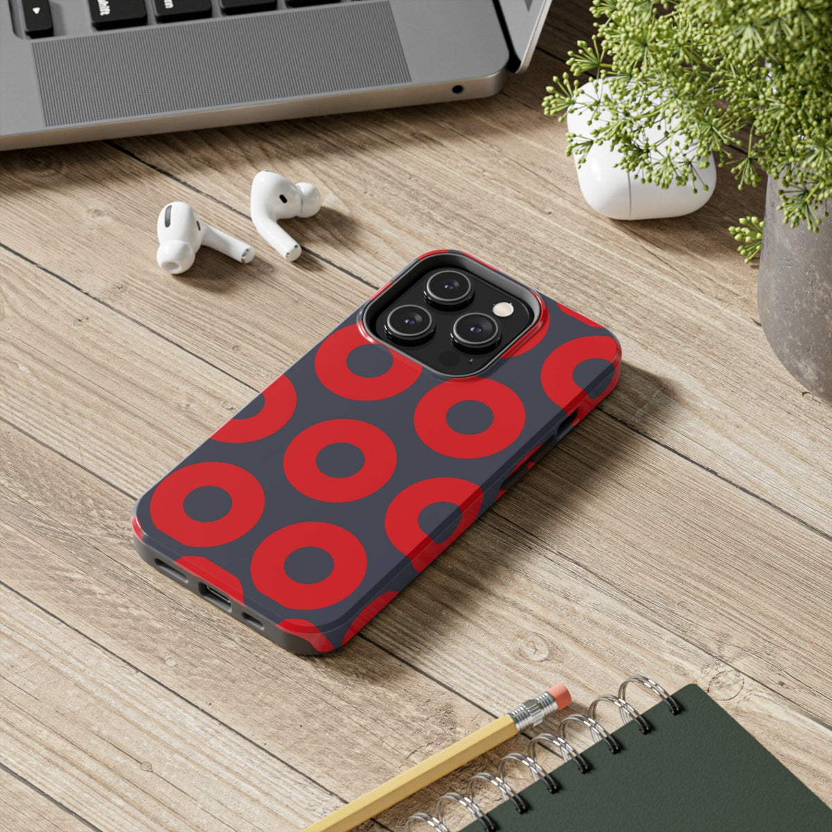 Phish Donut Pattern iPhone Case: Impact Resistant Phone Cover – alternate view 5