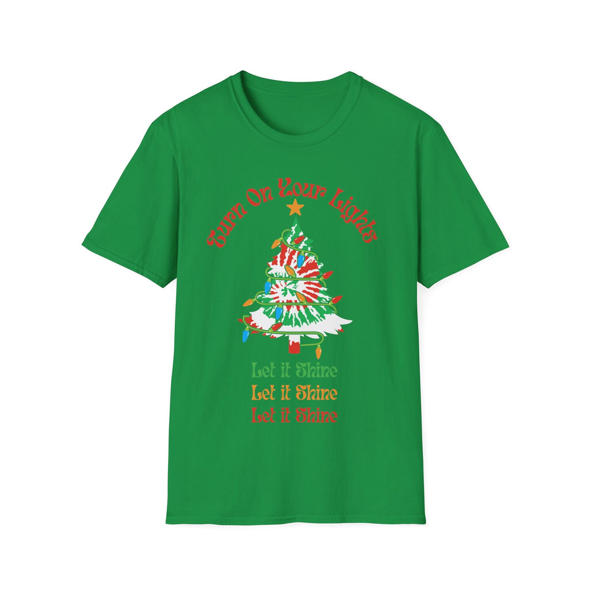 Tie Dye Christmas Tree Shirt: Deadhead Holiday Tee – alternate view 4