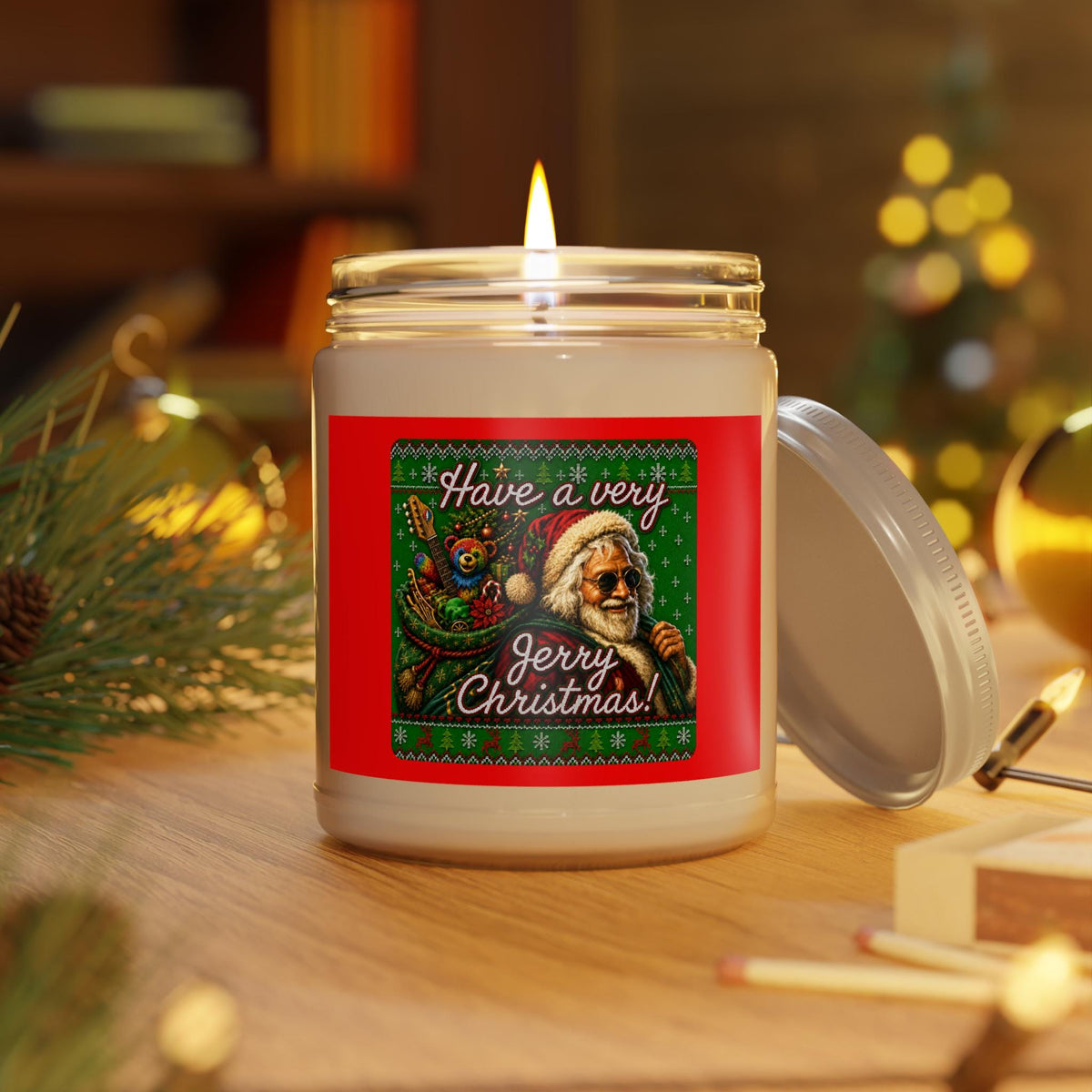 Have a Very Jerry Christmas Santa Candle | Soy Candle, 9oz Jar