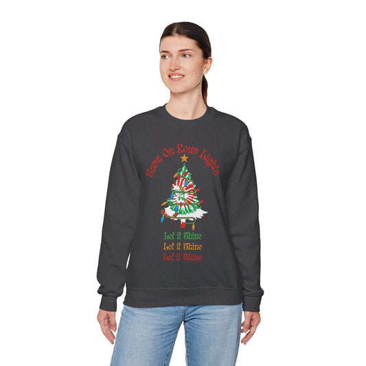 Tie Dye Christmas Tree Sweatshirt, Dead Holiday