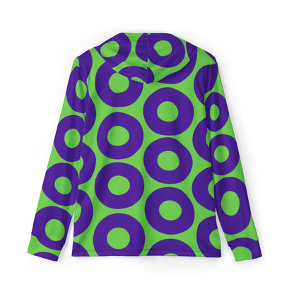 Green & Purple Fishman Donut UPF 50+ Performance Sun Hoodie – alternate view 6