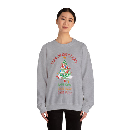 Tie Dye Christmas Tree Sweatshirt, Dead Holiday – alternate view 4