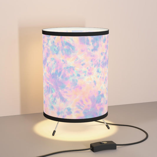 Tie Dye Abstract Tripod Lamp, Boho Chic Light, Home Decor