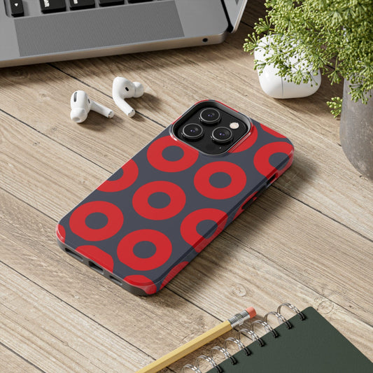 Phish Donut Pattern iPhone Case: Impact Resistant Phone Cover