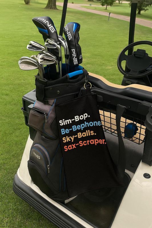Simple Lyrics Phish Golf Towel | Sim-Bop Be-Bephone Golf Gift | Jam Band Golf Accessory