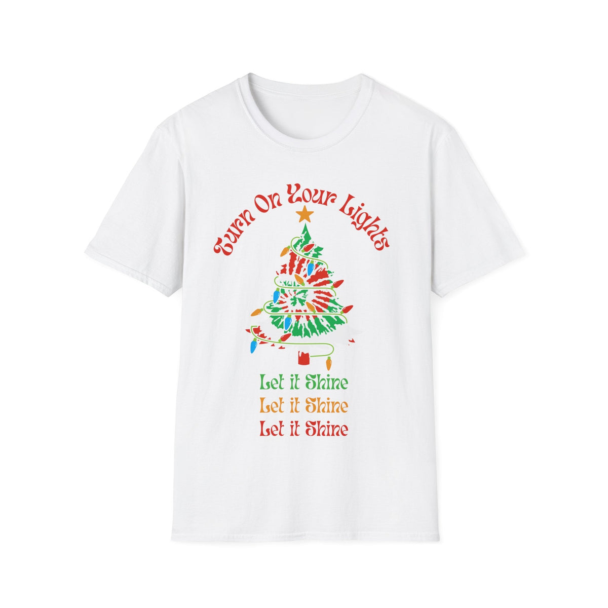 Tie Dye Christmas Tree Shirt: Deadhead Holiday Tee – alternate view 7