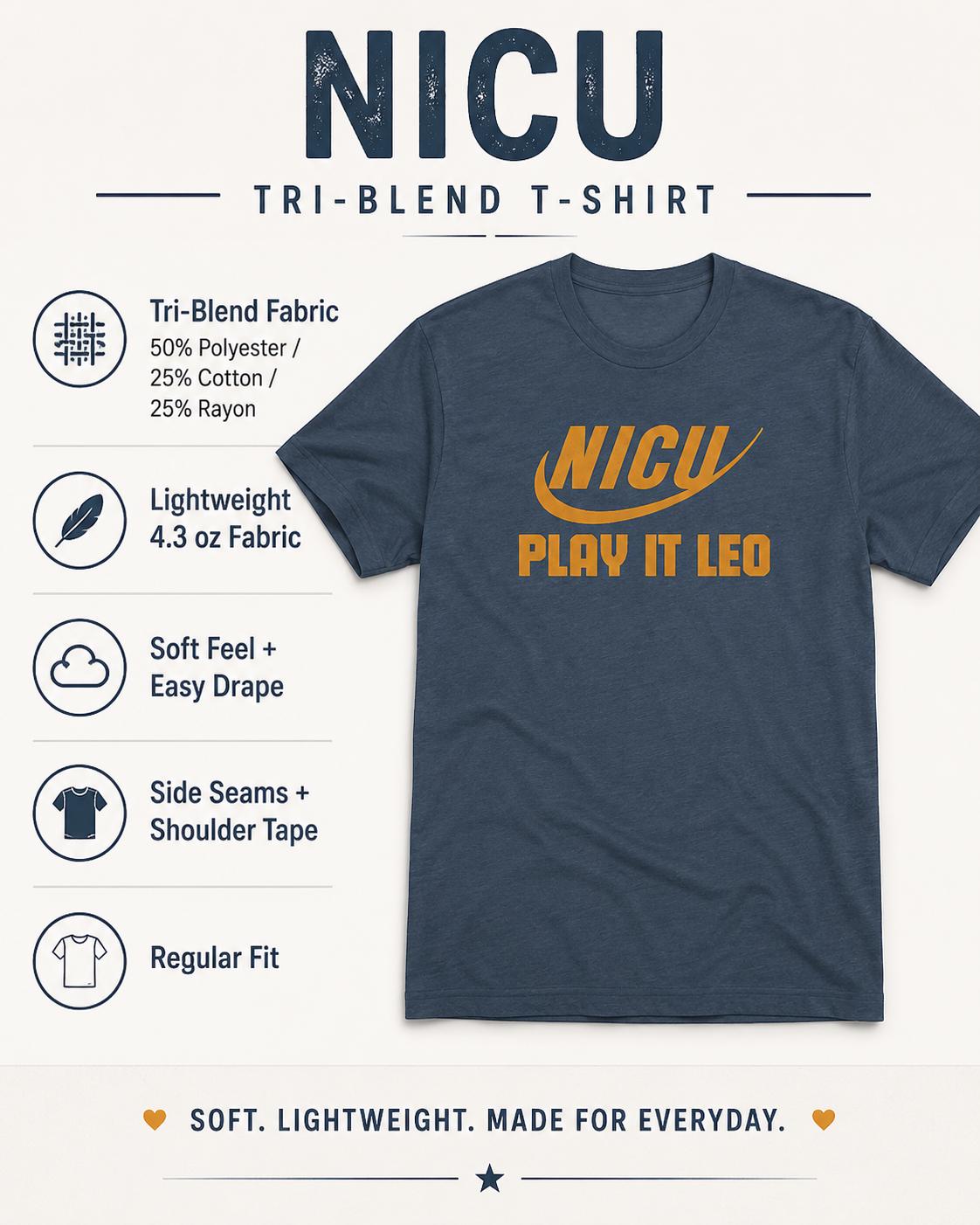 Play It Leo NICU Phish Tri-Blend T-Shirt | Jam Band Lot Tee | Summer Tour Shirt – alternate view 2